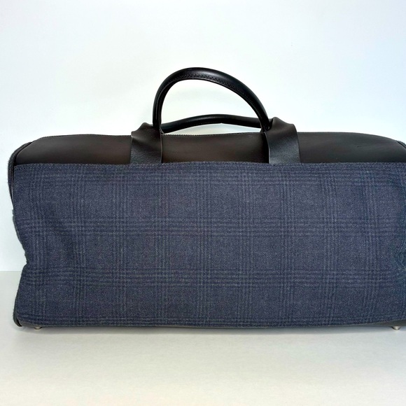 Jack Spade Wool/ Leather Weekender Carry On Travel Bag - Picture 5 of 10